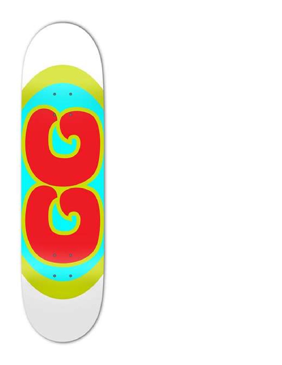 GaiGan Skateboard GG on White Deck