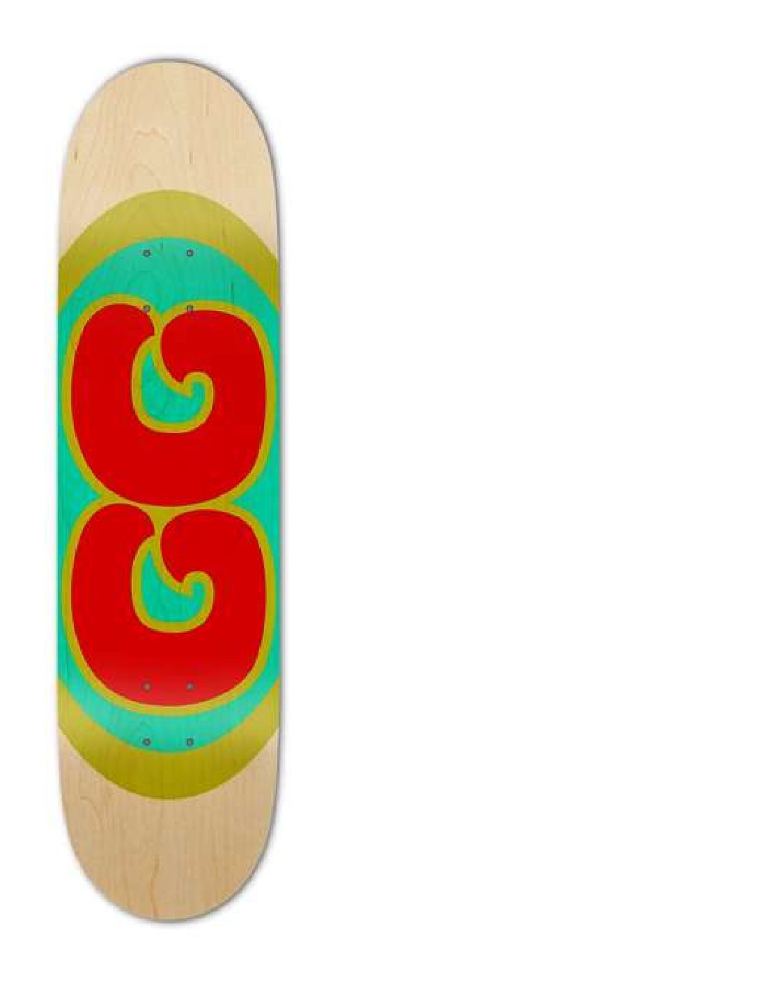 GaiGan Skateboard GG on Natural Wood Finish