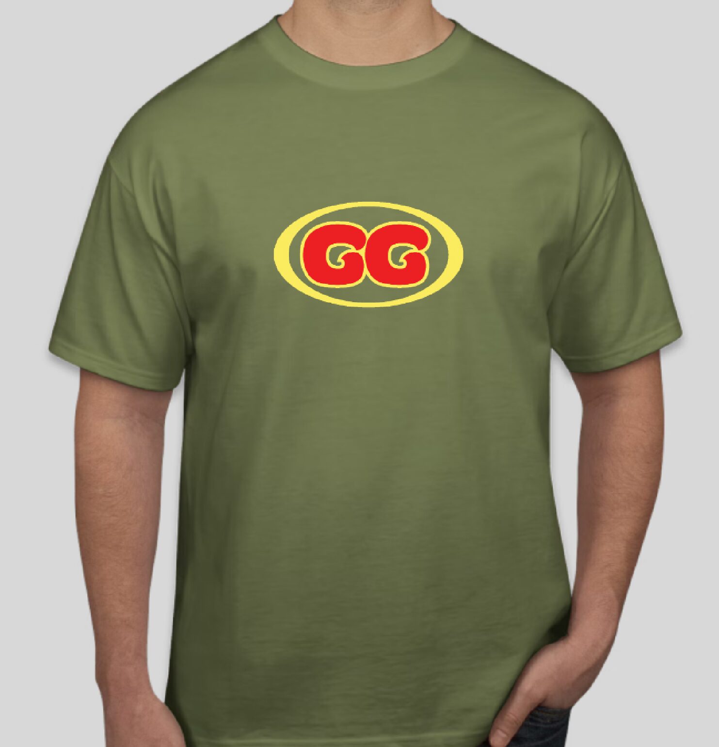 GaiGan T-Shirt Olive Printed on Champion
